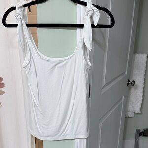 Banana Republic White Tie-Strap Tank Top